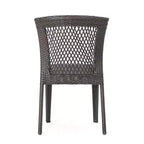 Christopher Knight Home Chaises de salle à manger empilables en rotin et fer Hava (lot de 2)