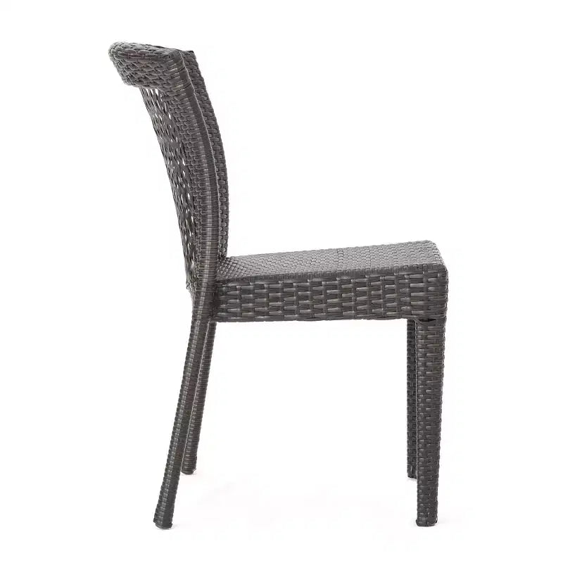 Christopher Knight Home Chaises de salle à manger empilables en rotin et fer Hava (lot de 2)