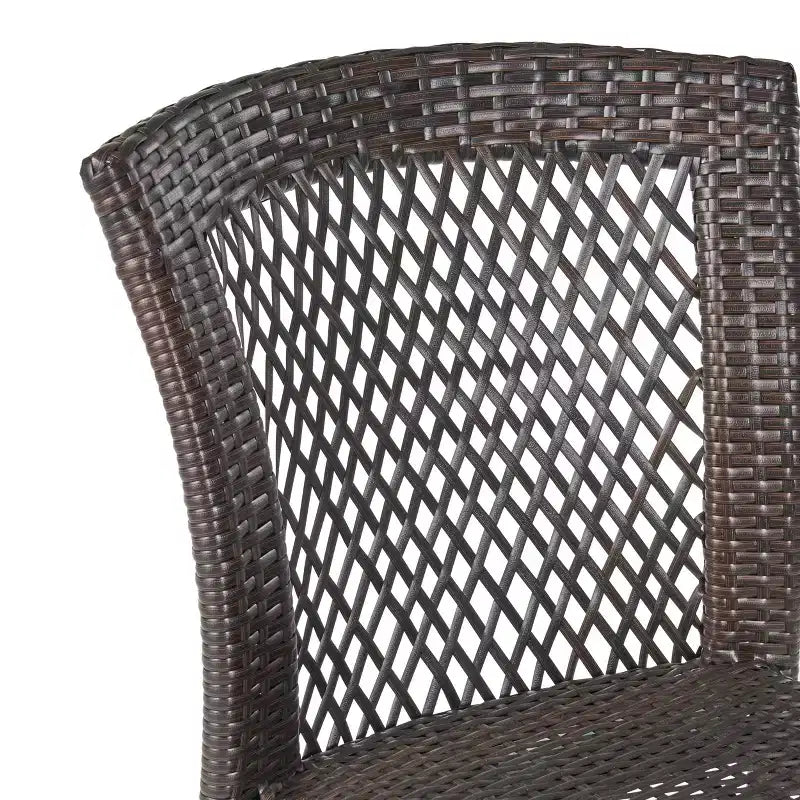 Christopher Knight Home Chaises de salle à manger empilables en rotin et fer Hava (lot de 2)