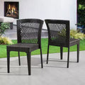 Christopher Knight Home Hava Outdoor Rattan and Iron Stacking Dining Chairs (Set of 2)