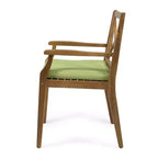 GDFStudio Abena Sedie da pranzo da esterno in legno di acacia con cuscino (set di 2)