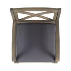 GDFStudio Abena Sedie da pranzo da esterno in legno di acacia con cuscino (set di 2)