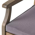GDFStudio Abena Sedie da pranzo da esterno in legno di acacia con cuscino (set di 2)