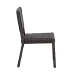 Christopher Knight Home Brande, sedia da pranzo da esterno in rattan e ferro (set da 2), marrone