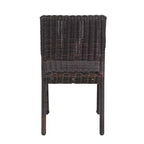 Christopher Knight Home Brande, sedia da pranzo da esterno in rattan e ferro (set da 2), marrone