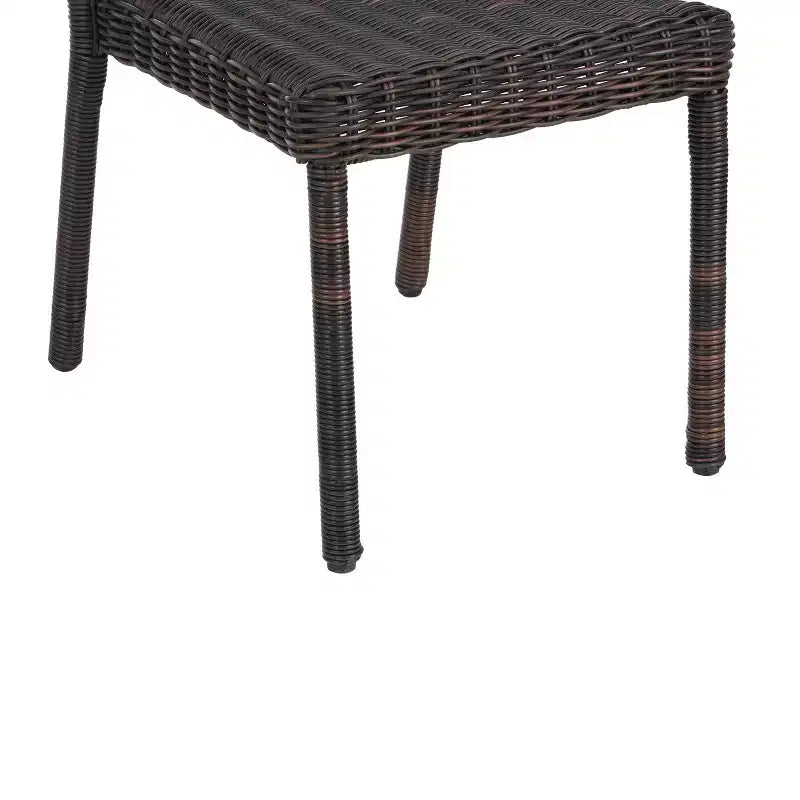 Christopher Knight Home Brande, sedia da pranzo da esterno in rattan e ferro (set da 2), marrone