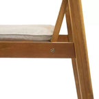 Christopher Knight Home Otis Sedie da Pranzo da Esterno in Rattan Intrecciato e Acacia con Cuscino Rimovibile (Set di 2)