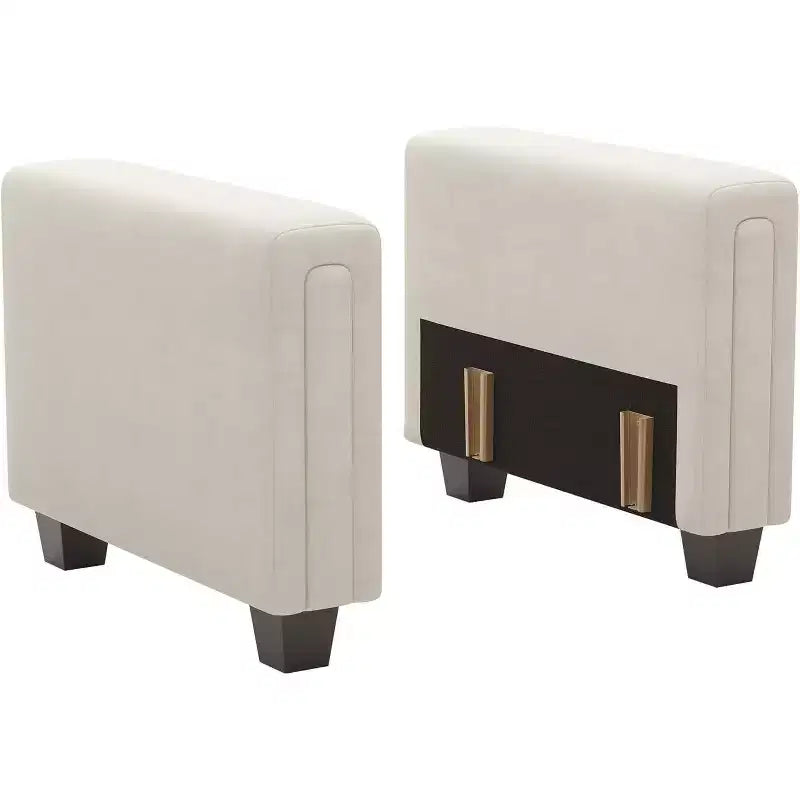 Belffin Modular Velvet Tufted Armrest Pair