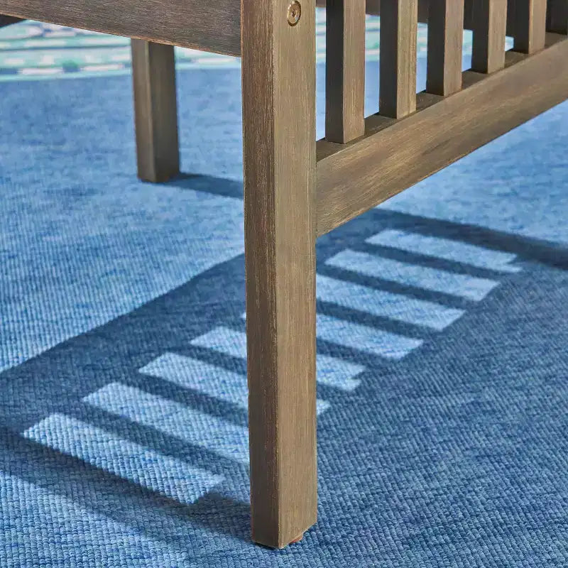GDFStudio Keegan Sedie da pranzo da esterno in legno di acacia con cuscino resistente all'acqua (set da 2)