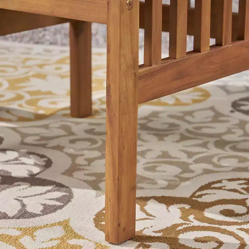 GDFStudio Keegan Sedie da pranzo da esterno in legno di acacia con cuscino resistente all'acqua (set da 2)