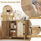 Credenze a buffet in rattan con contenitore, mobiletto da cucina in stile rustico con cassetto per sala da pranzo, soggiorno, corridoio