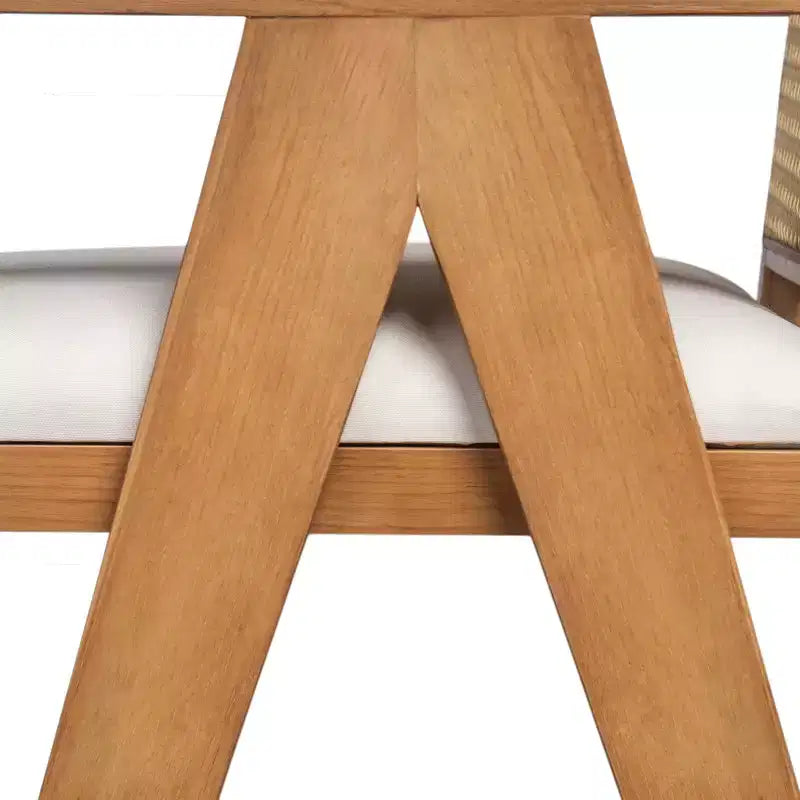 Sgabelli da bar moderni e minimalisti imbottiti in legno di gomma e canna d'India