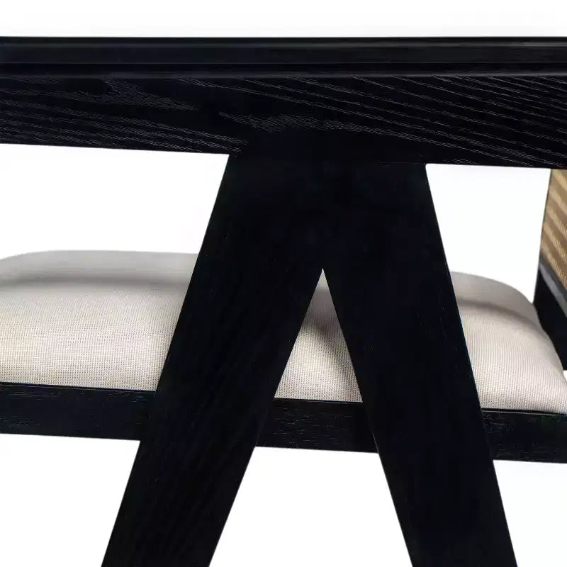 Sgabelli da bar moderni e minimalisti imbottiti in legno di gomma e canna d'India