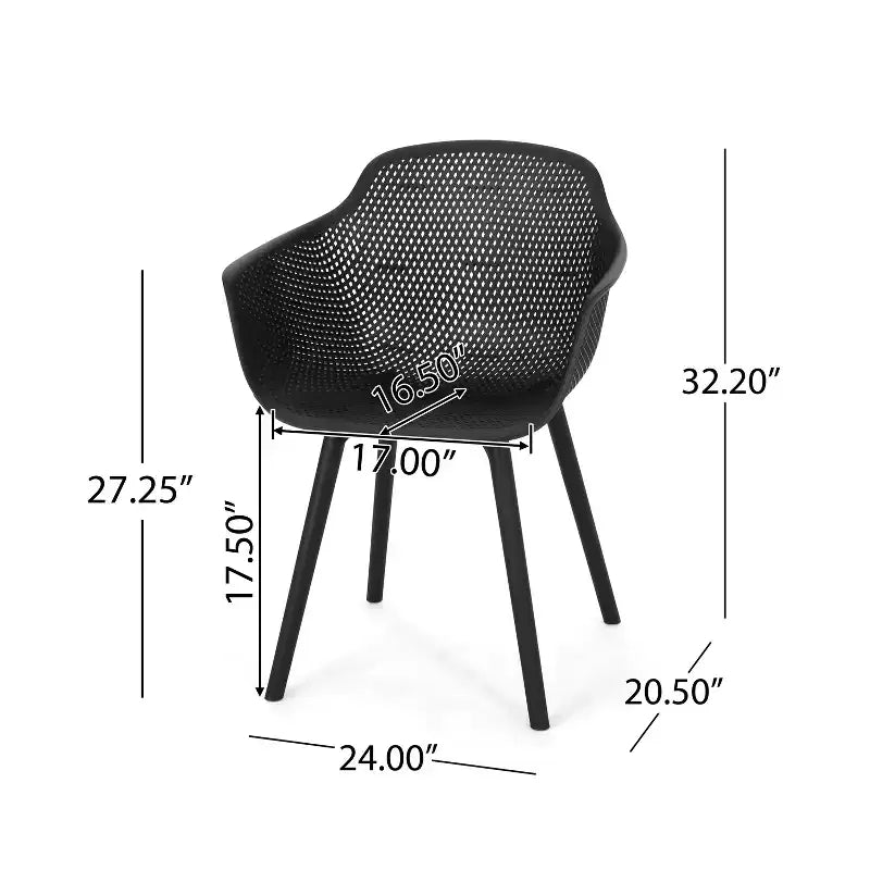Christopher Knight Home Hanness - Sedia da pranzo moderna da esterno in polipropilene (set da 4)