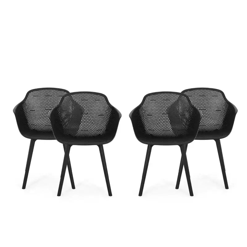 Christopher Knight Home Hanness Outdoor Modern Polypropylene Dining Chair (Set of 4)