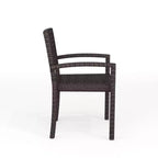 Martha Stewart Bedford Set di 2 sedie da pranzo impilabili per esterni e interni in vimini di rattan