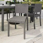 Lot de 2 chaises de salle à manger empilables Martha Stewart Bedford pour intérieur et extérieur en osier tressé
