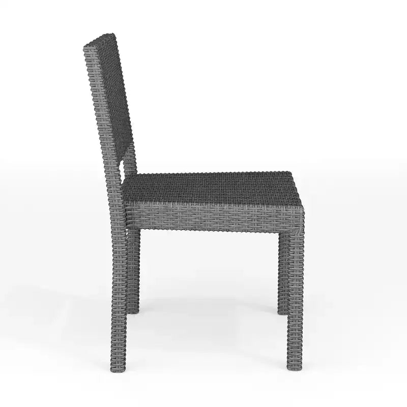Lot de 2 chaises de salle à manger empilables Martha Stewart Bedford pour intérieur et extérieur en osier tressé