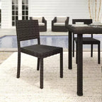Lot de 2 chaises de salle à manger empilables Martha Stewart Bedford pour intérieur et extérieur en osier tressé
