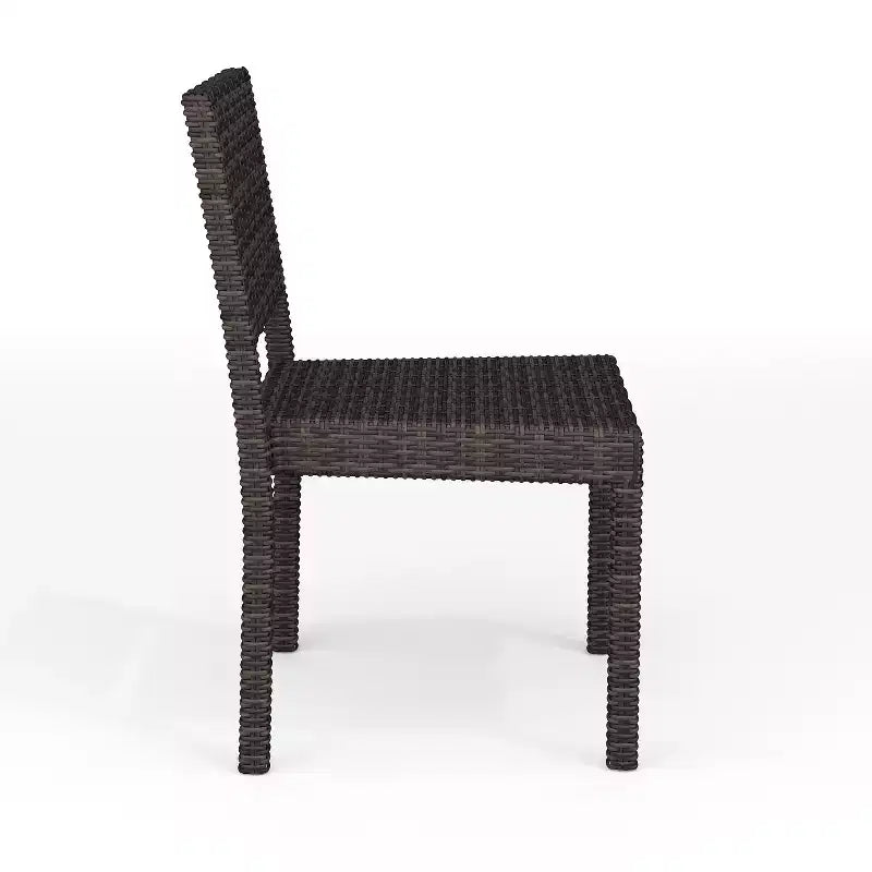 Lot de 2 chaises de salle à manger empilables Martha Stewart Bedford pour intérieur et extérieur en osier tressé