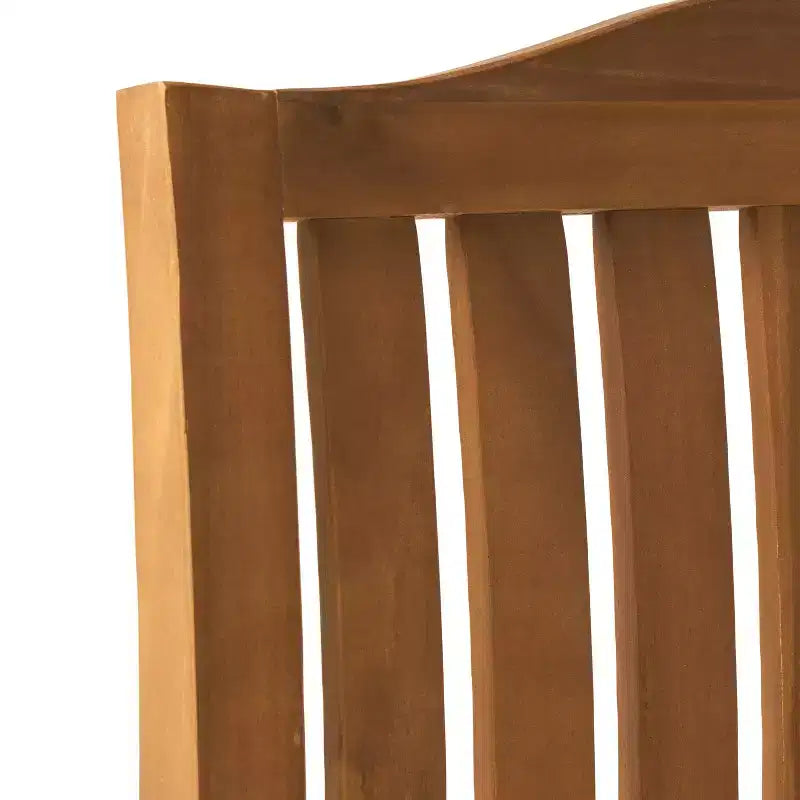GDFStudio Cayo, sedie da pranzo da esterno in legno di acacia con cuscino (set da 2), teak/crema