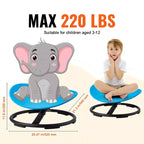 Sedia Girevole per Bambini, Capacità 100 kg, Sedia Girevole Sensoriale, Sedia Giocattolo Sensoriale per Bambini Autistici con Base Metallica Antiscivolo, Blu
