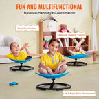 Sedia Girevole per Bambini, Capacità 100 kg, Sedia Girevole Sensoriale, Sedia Giocattolo Sensoriale per Bambini Autistici con Base Metallica Antiscivolo, Blu