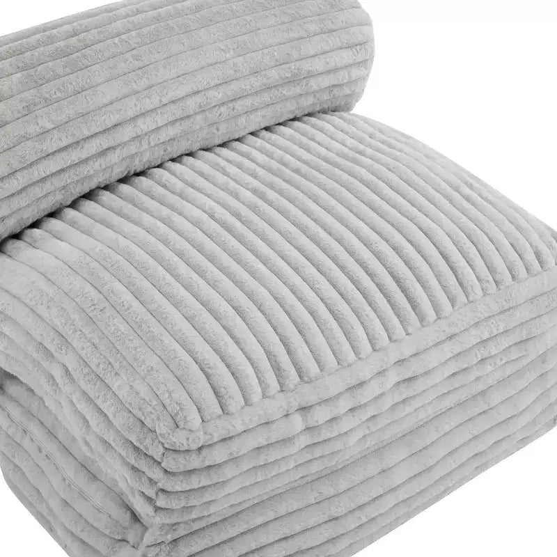 Moderno pouf letto pieghevole in pelliccia sintetica con cuscino