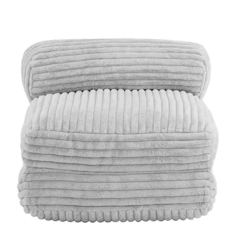 Moderno pouf letto pieghevole in pelliccia sintetica con cuscino