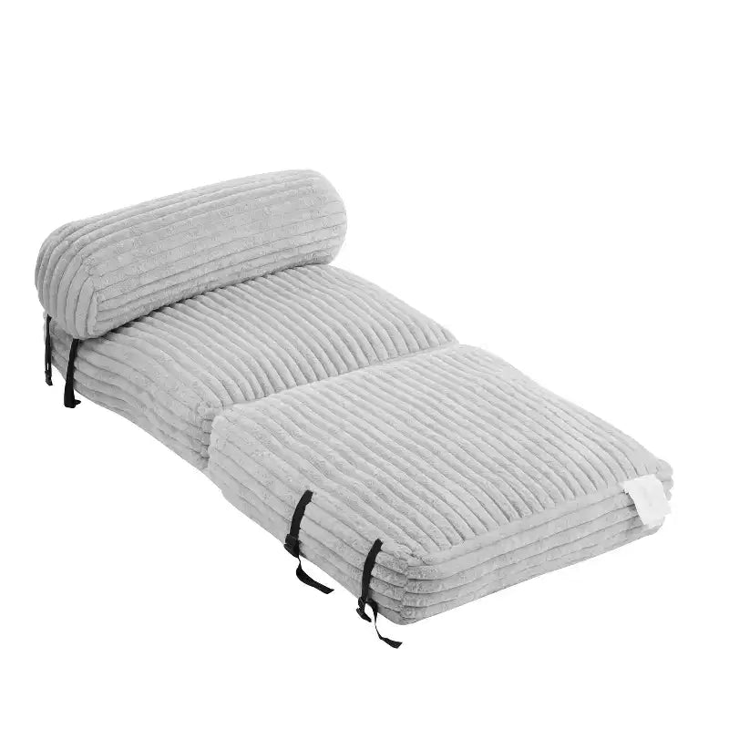 Moderno pouf letto pieghevole in pelliccia sintetica con cuscino