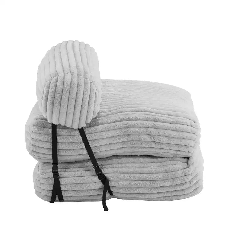 Moderno pouf letto pieghevole in pelliccia sintetica con cuscino