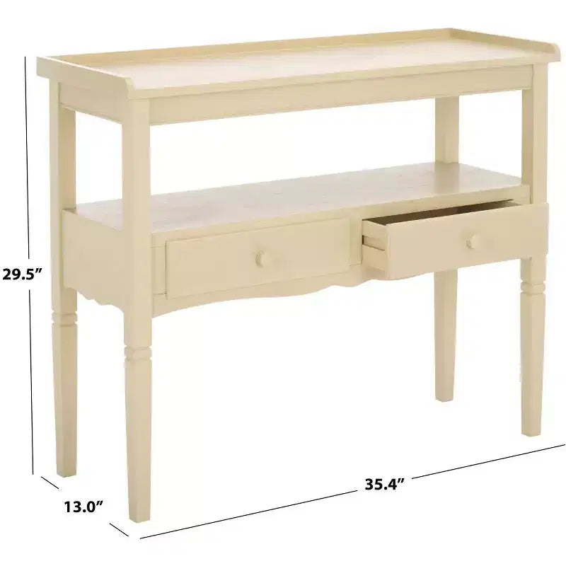 Console con 1 cassetto, Beige