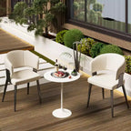 Chaises d'extérieur modernes Luck Live, lot de 2 / Coussins moelleux et base en acier robuste