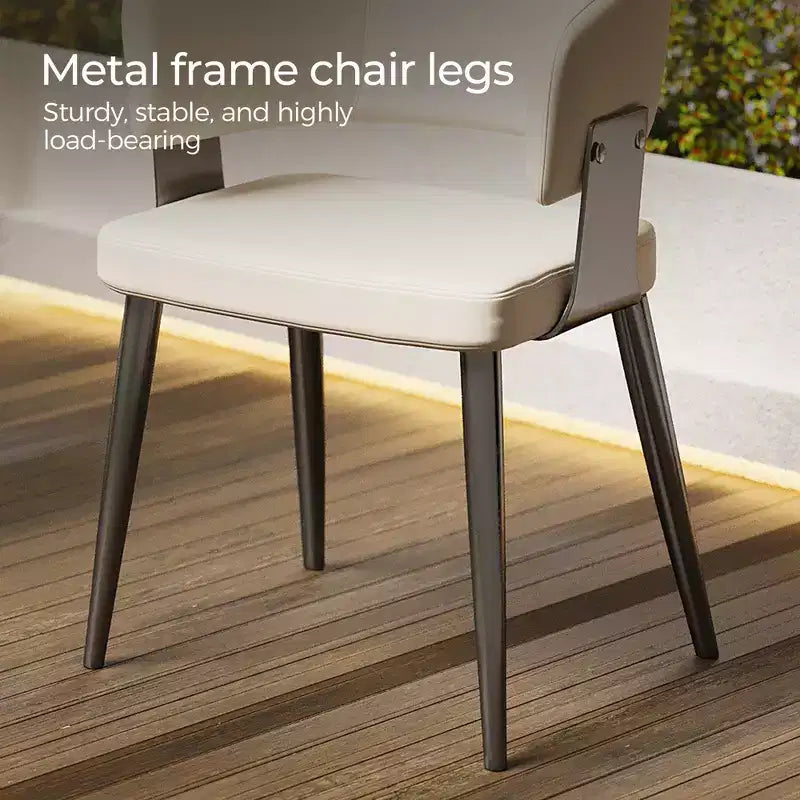 Chaises d'extérieur modernes Luck Live, lot de 2 / Coussins moelleux et base en acier robuste