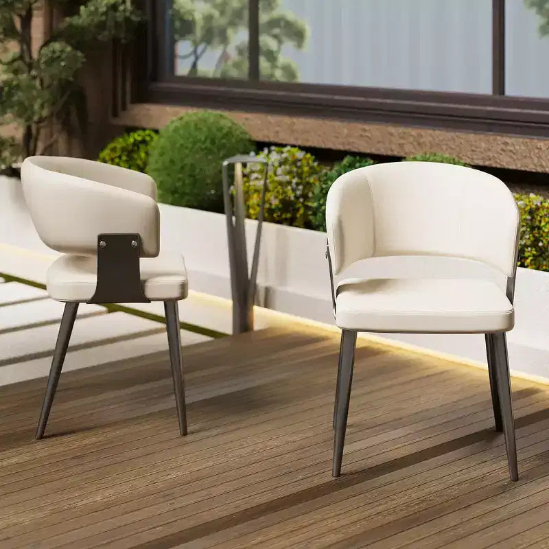 Chaises d'extérieur modernes Luck Live, lot de 2 / Coussins moelleux et base en acier robuste
