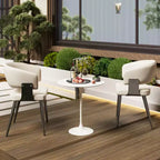 Chaises d'extérieur modernes Luck Live, lot de 2 / Coussins moelleux et base en acier robuste