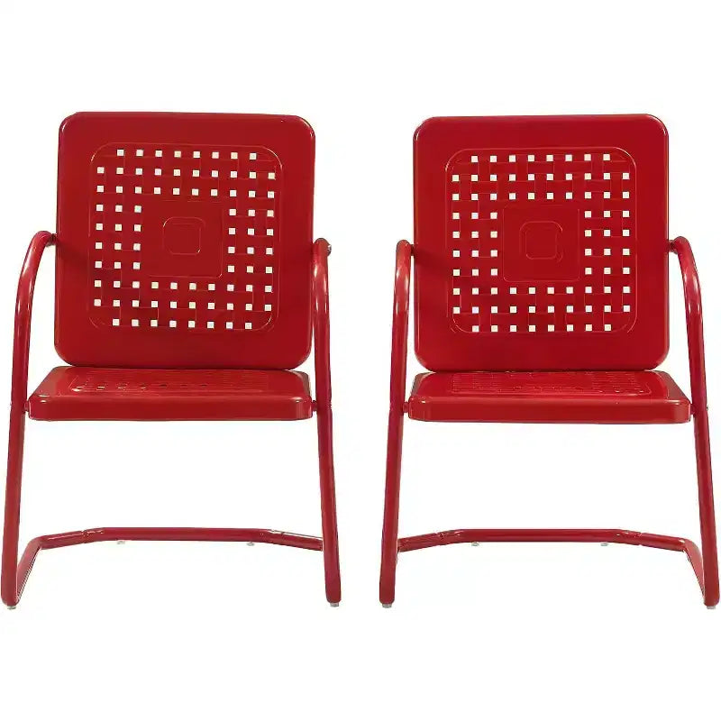 HomeStock Bates Set 2 Poltrone da Esterno in Metallo Include 2 Poltrone