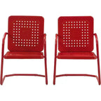 HomeStock Bates Set 2 Poltrone da Esterno in Metallo Include 2 Poltrone