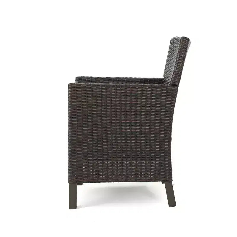 Christopher Knight Home Cypress Sedie da pranzo da esterno in vimini con cuscini (set da 2)