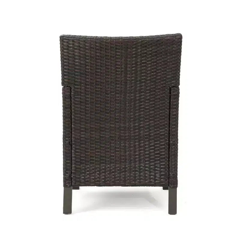 Christopher Knight Home Cypress Sedie da pranzo da esterno in vimini con cuscini (set da 2)