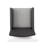Christopher Knight Home Cypress Sedie da pranzo da esterno in vimini con cuscini (set da 2)