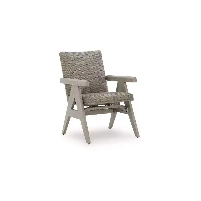 Signature Design by Ashley Haven Retreat Sedie a dondolo con struttura resistente alle intemperie e cuscini in schiuma, set da 2, beige