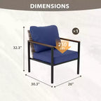 EAGLE PEAK Collezione Sunset Dune Sedia Moderna per Arredo Patio, Sedie da Pranzo da Esterno in Vimini e Metallo