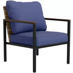 EAGLE PEAK Collezione Sunset Dune Sedia Moderna per Arredo Patio, Sedie da Pranzo da Esterno in Vimini e Metallo