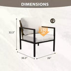 EAGLE PEAK Collezione Sunset Dune Sedia Moderna per Arredo Patio, Sedie da Pranzo da Esterno in Vimini e Metallo