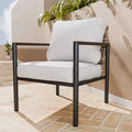 EAGLE PEAK Sunset Dune Collection Modern Patio Furniture Chair, Wicker Metal Outdoor Dining Chairs