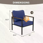 EAGLE PEAK Collezione Sunset Dune Sedia Moderna per Arredo Patio, Sedie da Pranzo da Esterno in Vimini e Metallo