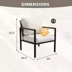 EAGLE PEAK Collezione Sunset Dune Sedia Moderna per Arredo Patio, Sedie da Pranzo da Esterno in Vimini e Metallo