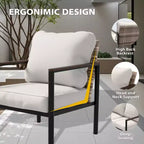 EAGLE PEAK Collezione Sunset Dune Sedia Moderna per Arredo Patio, Sedie da Pranzo da Esterno in Vimini e Metallo