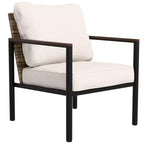 EAGLE PEAK Collezione Sunset Dune Sedia Moderna per Arredo Patio, Sedie da Pranzo da Esterno in Vimini e Metallo